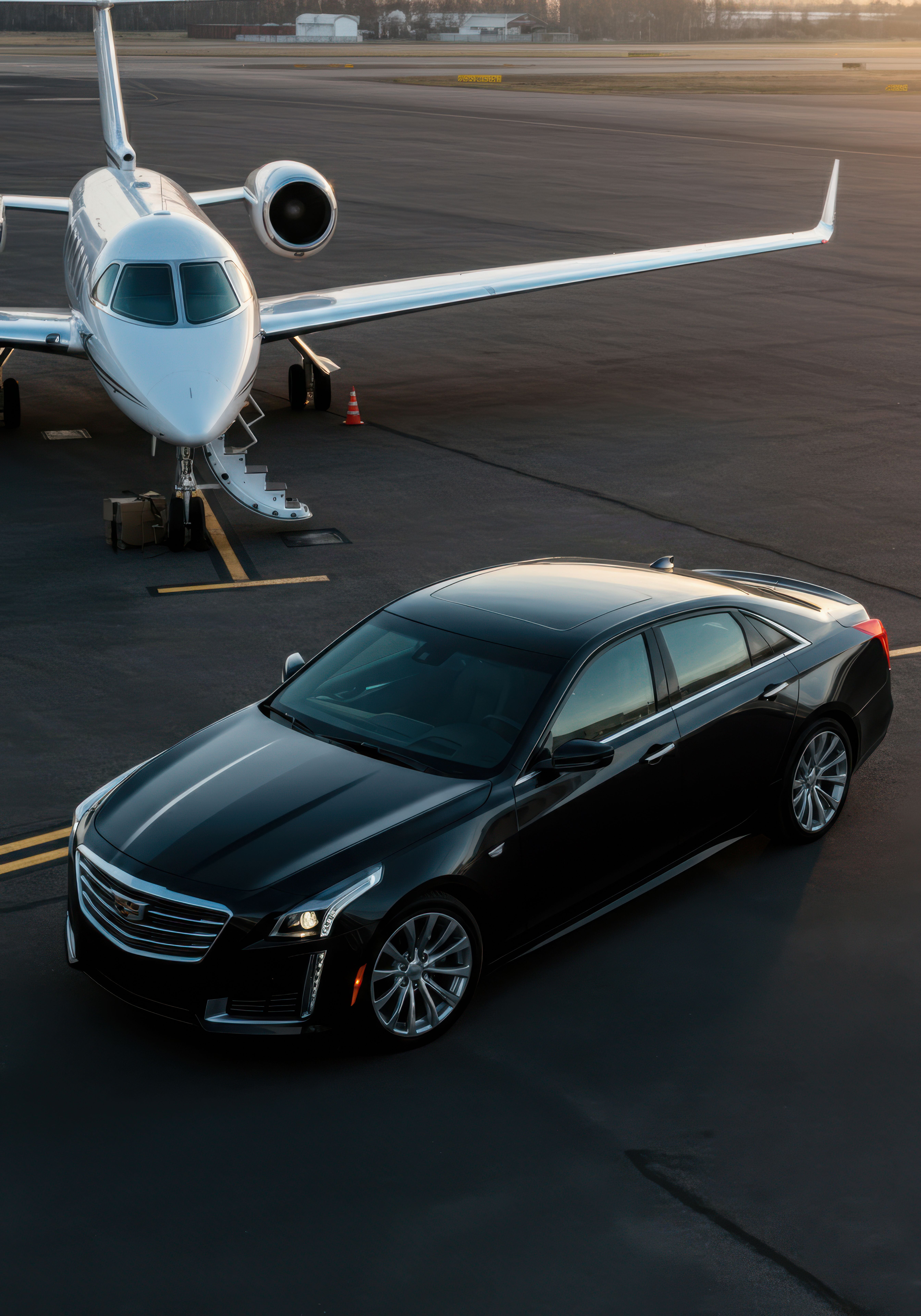 Interior of Cadillac XTS showing premium leather seating